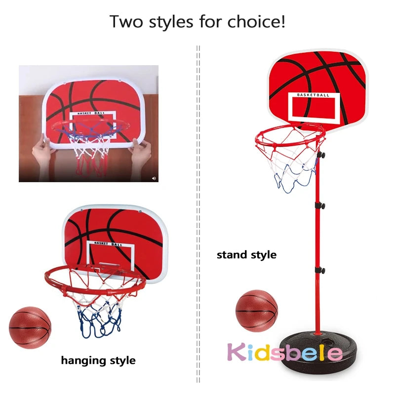 Adjustable Basketball Hoop 63-150CM Toddler Stand Rack for Kids Baby Outdoor Indoor Ball Sport Backboard Rim Shoot Children Toy