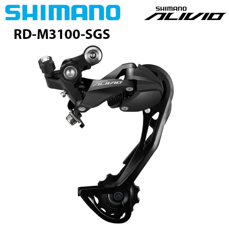 Shimano Alivio M3100 9-Speed Shifter Lever + RD-M3100 SGS Rear Derailleur Set