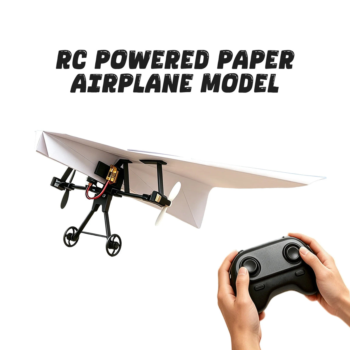 Remote Control Paper Airplane Electric RC DIY Toy Model Flying Propellers
