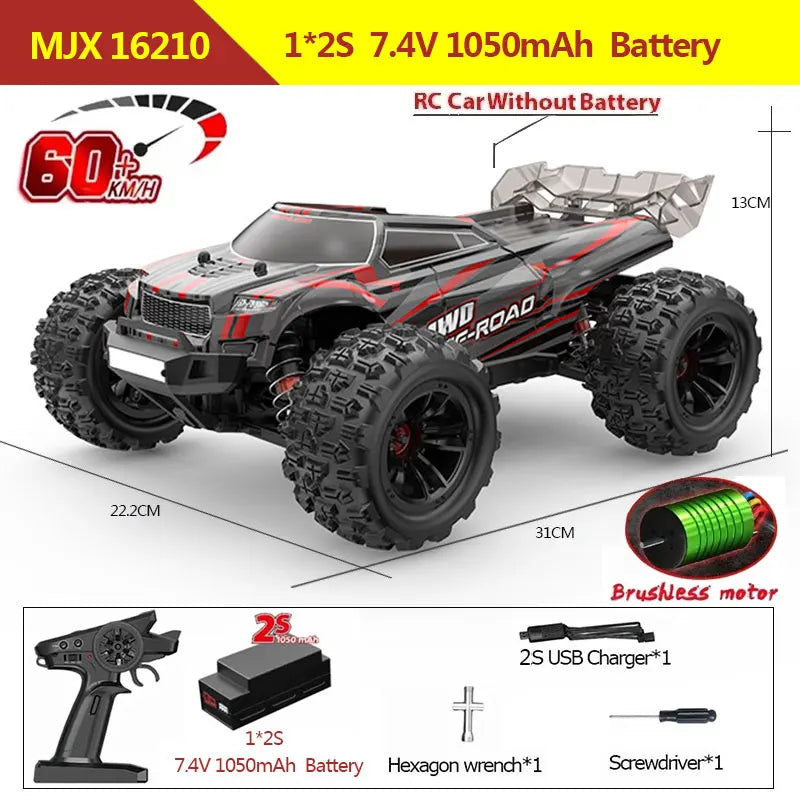 Hyper Go MJX 16208 16207 16209 16210 1/16 4WD RC Car 70KM/H Brushless RC Racing Car Remote Control Cars Off-Road Truck Toys-EXPROTAS