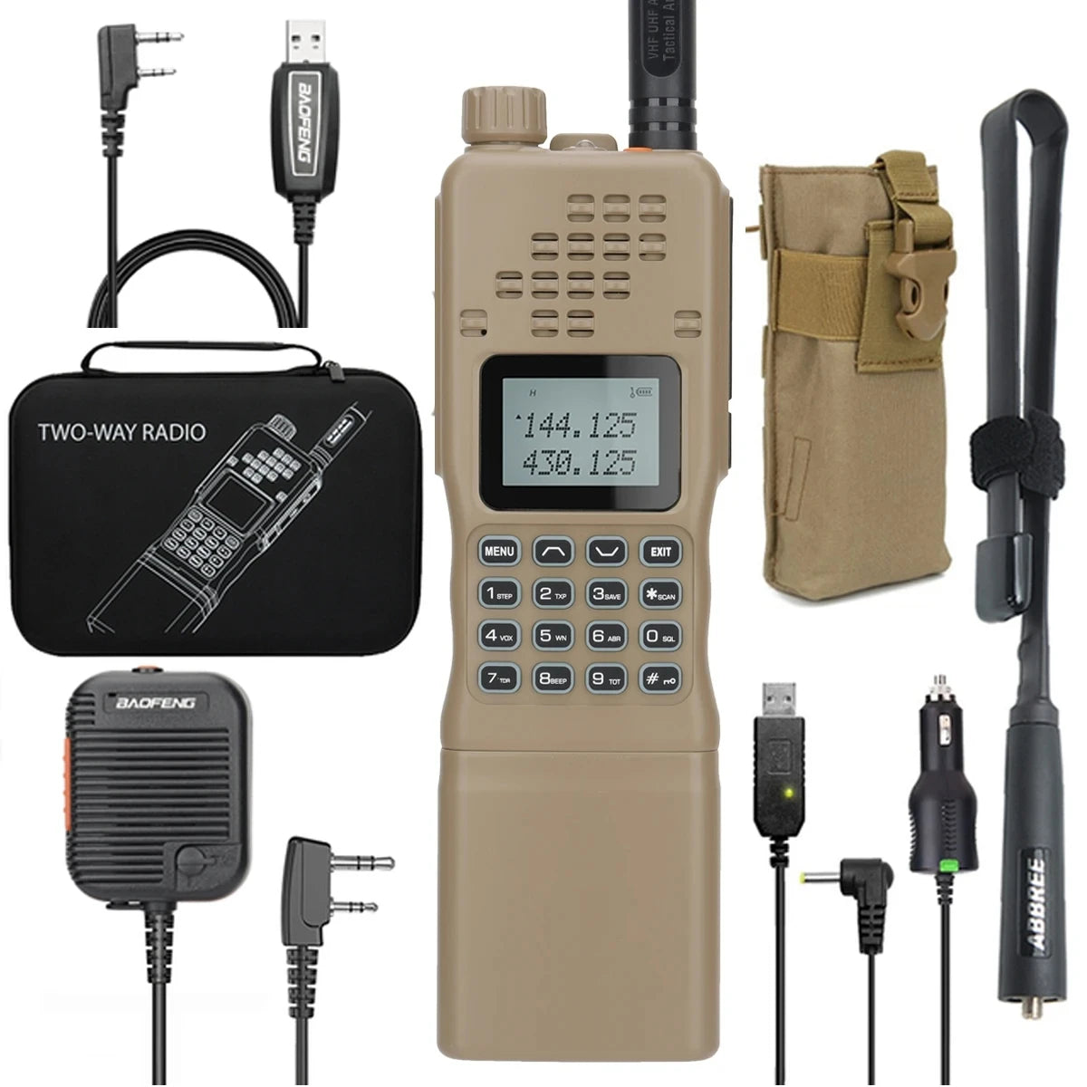 Baofeng AR-152 15W Walkie Talkie Powerful CB Two way Radio 12000mAh Battery Tactial Long Range AN PRC-152 Dual Band Transceiver-EXPROTAS