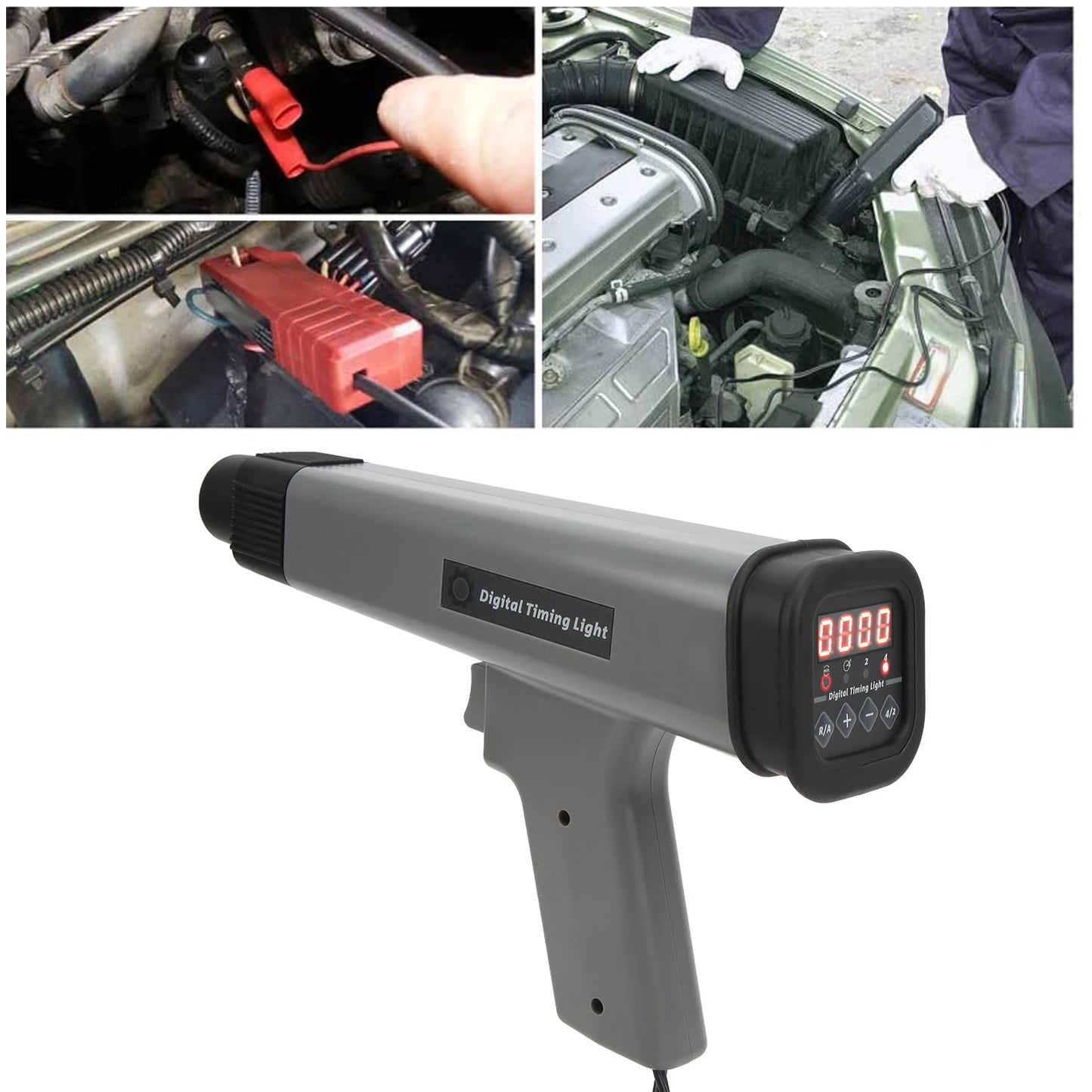Digital Engine Timing Light Inductive Strobe Timing Light 12V Ignition Timing Light for Car Motorcycle Marine-EXPROTAS