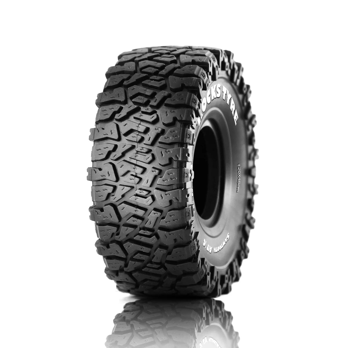 120mm Crawler Tire 1.9 for Axial SCX10 RC 4x Rubber Wheels Rims