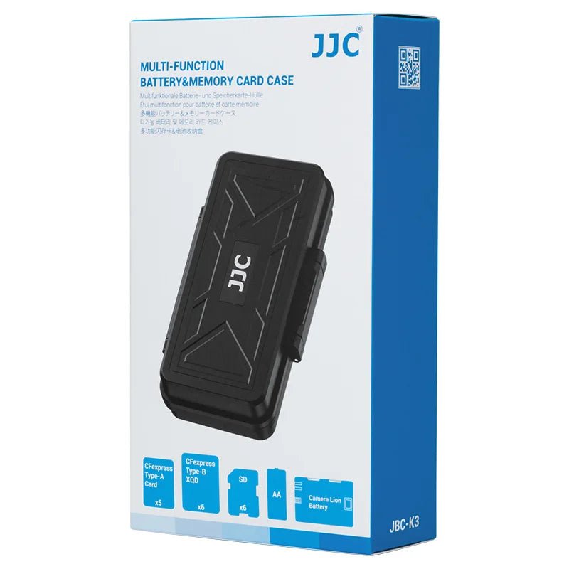 JJC Camera Battery Memory Card Case for SD CFexpress XQD Cards Storage Holder