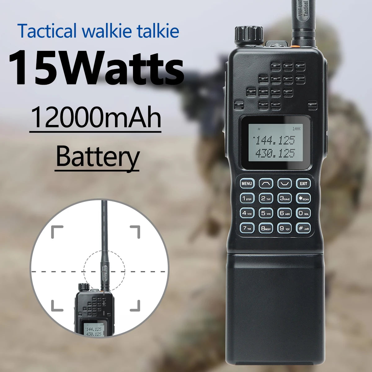 Baofeng AR-152 15W Walkie Talkie Powerful CB Two way Radio 12000mAh Battery Tactial Long Range AN PRC-152 Dual Band Transceiver-EXPROTAS
