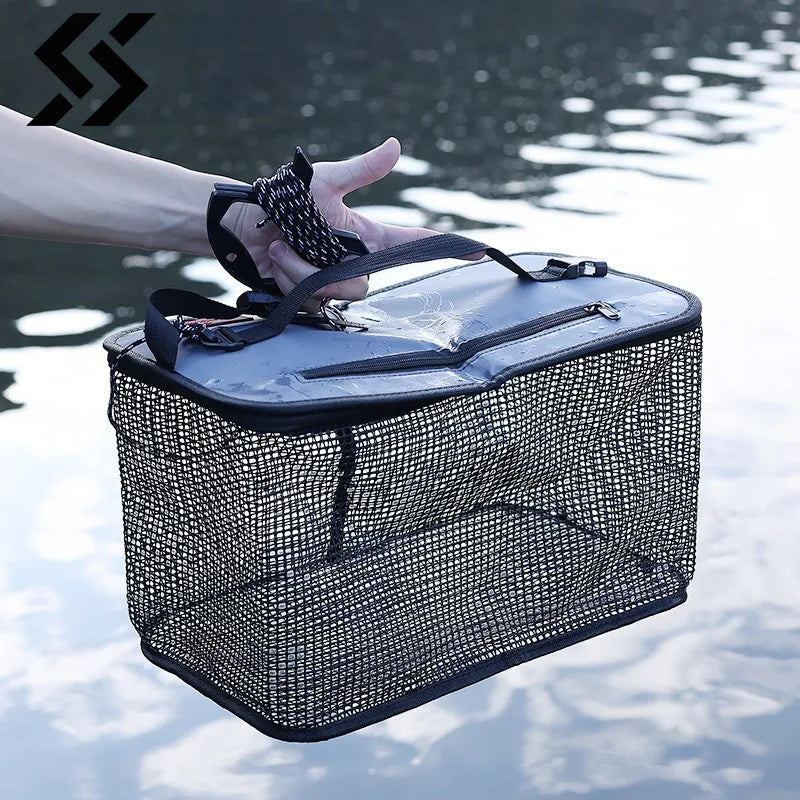 Fishing Net Cage Foldable Trap for Shrimp Crab Crayfish 40cm 1pcs