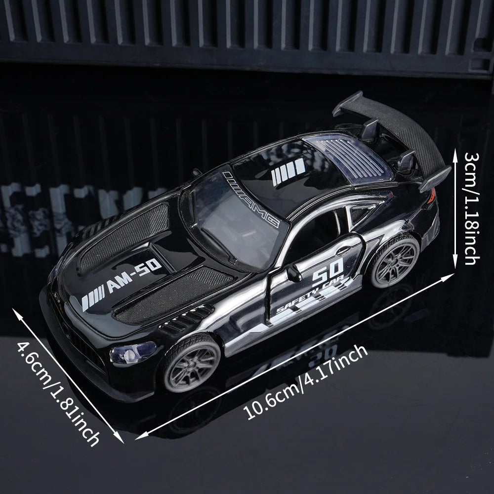 Alloy Sports Car Black 10.6cm Diecast Model for Car Enthusiasts