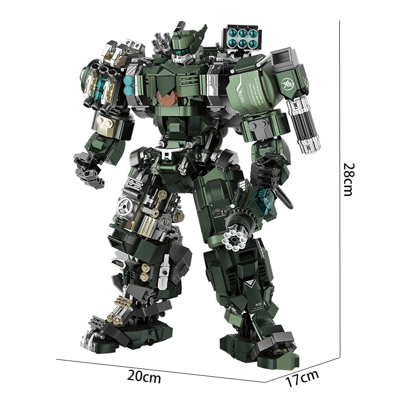 1403Pcs Mecha Warrior Building Blocks Robot Model Action Figures Toy Set