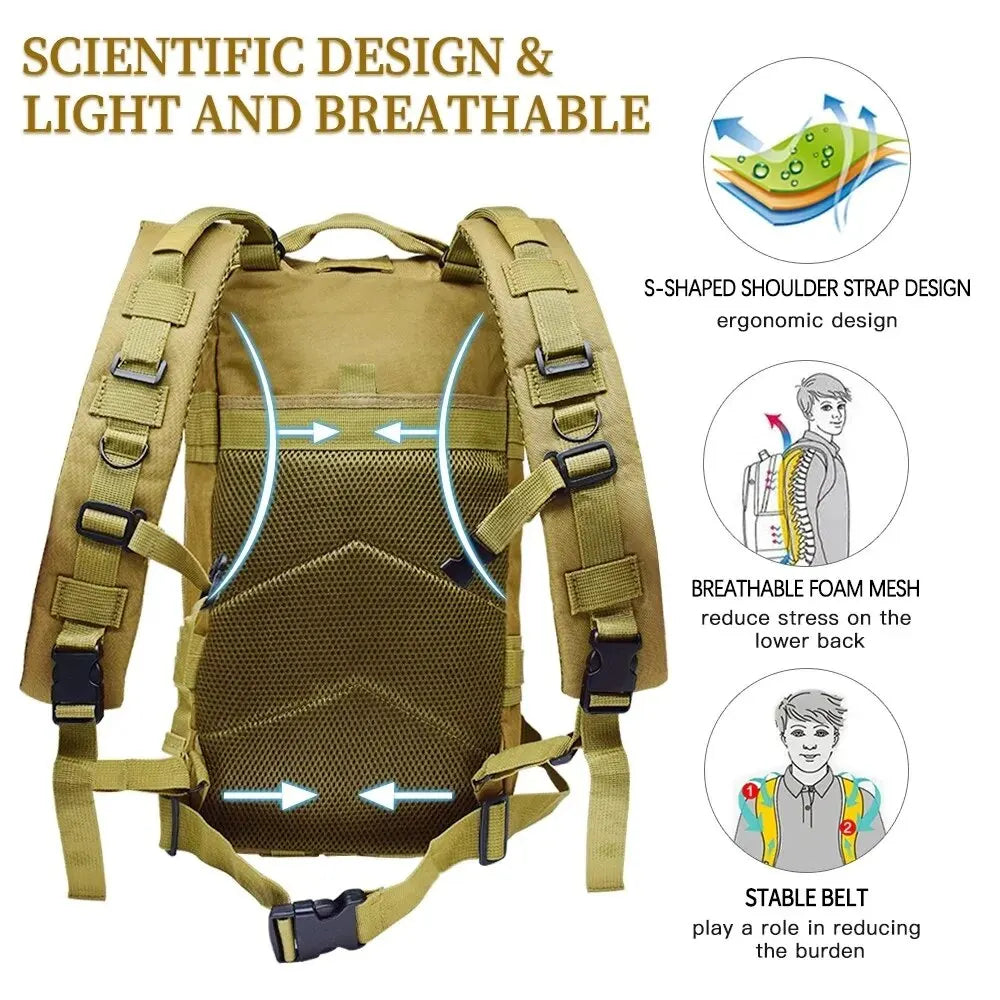 Military Tactical Backpack Travel Sports Camouflage Bag Outdoor Climbing Hunting Backpack Fishing Hiking Army 3P Pack Bag-EXPROTAS
