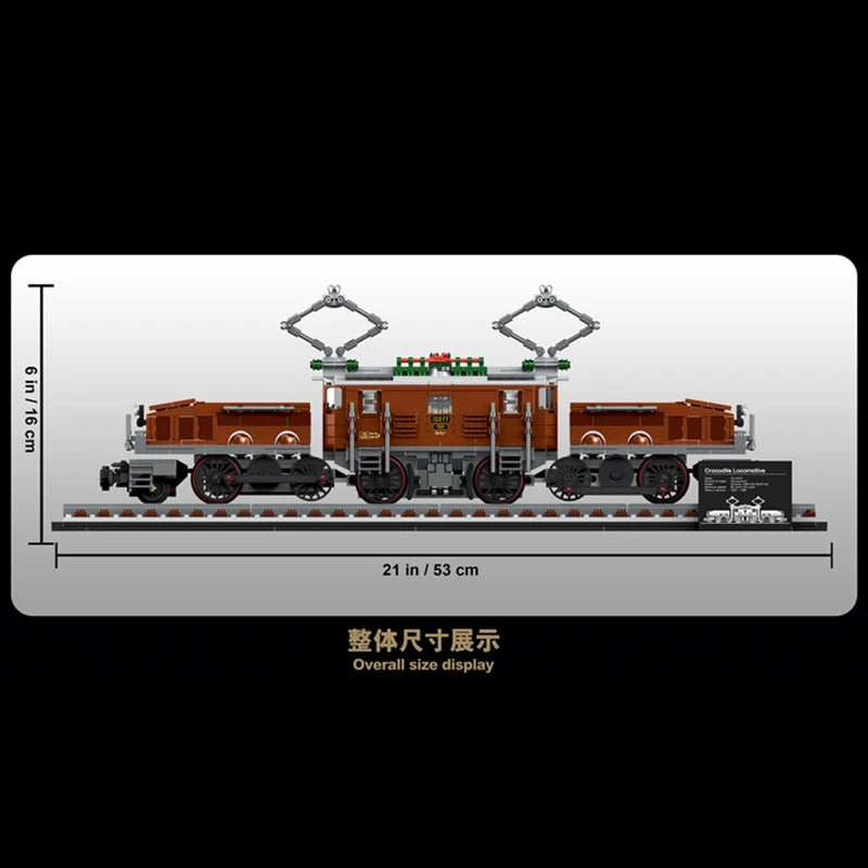 Creative Expert Crocodile Locomotive Building Blocks Trains Tracks Car Model Compatible 10277 Bricks Toys For Children Gifts-EXPROTAS