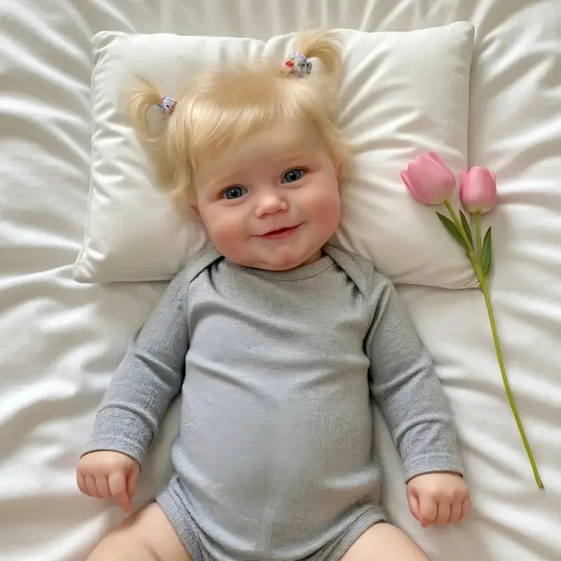 20 Inch Reborn Baby Girl Doll Full Vinyl Handmade 3D Painted Bath Toy