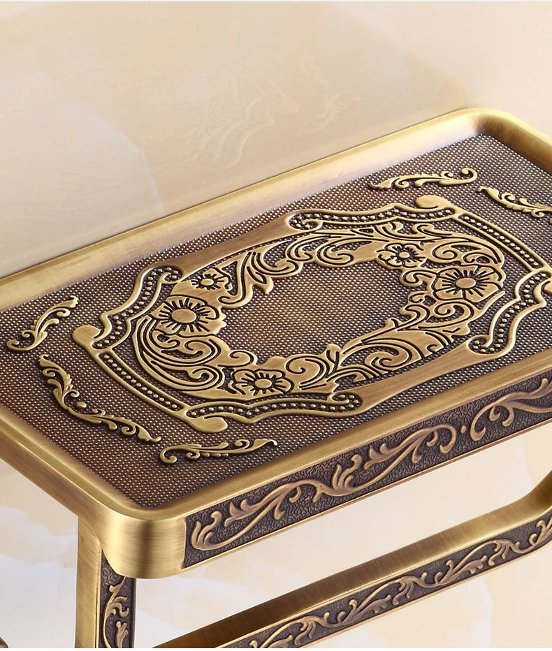 Toilet Paper Holder Wall Mounted Vintage Classic Bathroom Antique Brass Roll Tissue Box Bathroom Accessories-EXPROTAS