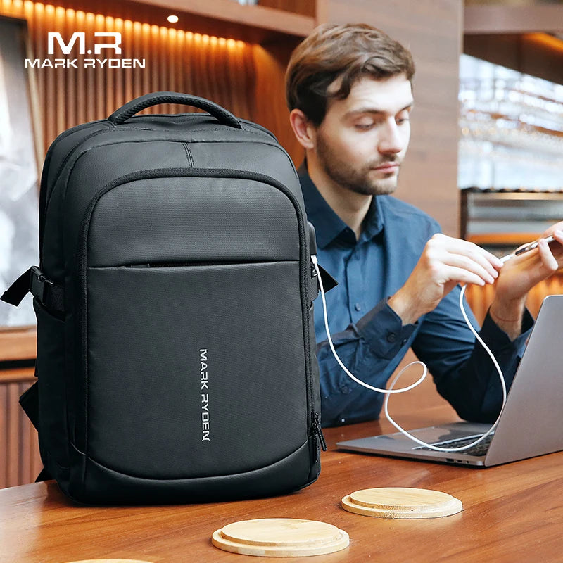 MARK RYDEN Man Backpack Multifunctional 15.6inch Laptop Bag Multi-layer Pockets School Backpack-EXPROTAS