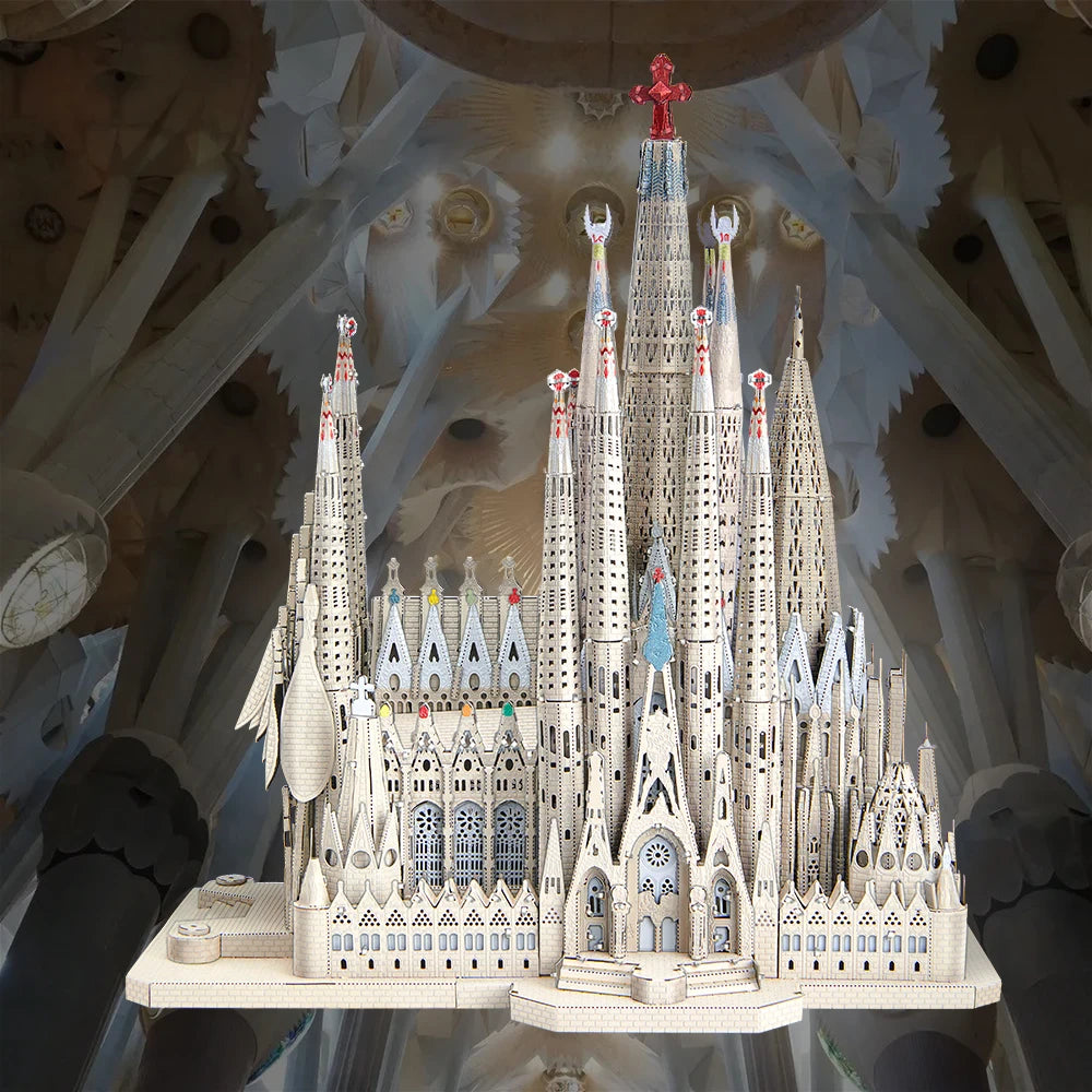 Piececool Model Building Kits La Sagrada Família 3D Metal Puzzles Jigsaw Toy DIY Set for Adult Collection Best Birthday Gifts-EXPROTAS