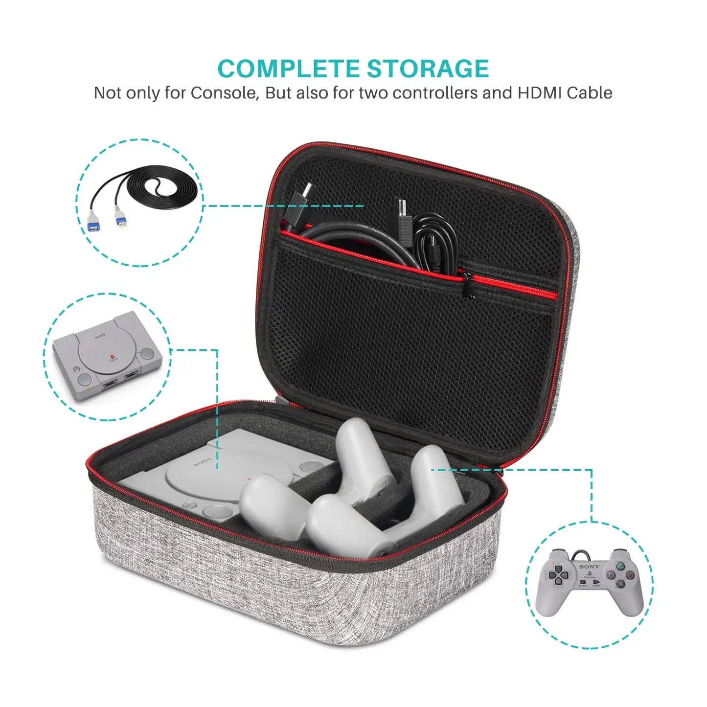 Portable Storage Bag For Sony PlayStation Classic Mini Console 2018 Carry Case