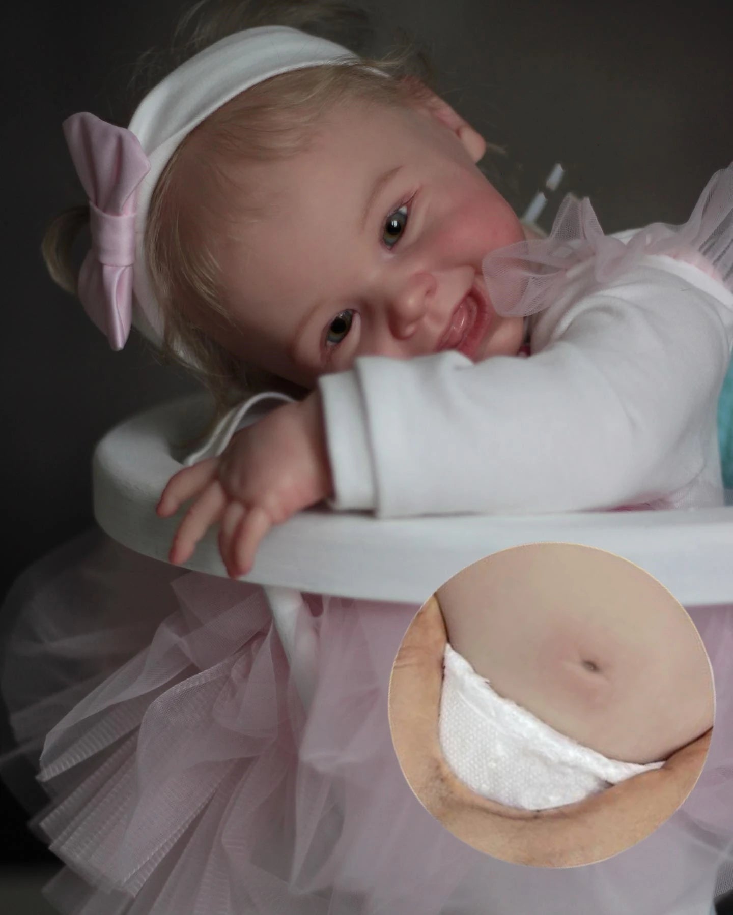 45cm Harper Reborn Baby Girl Doll Silicone Vinyl Painted Newborn Doll