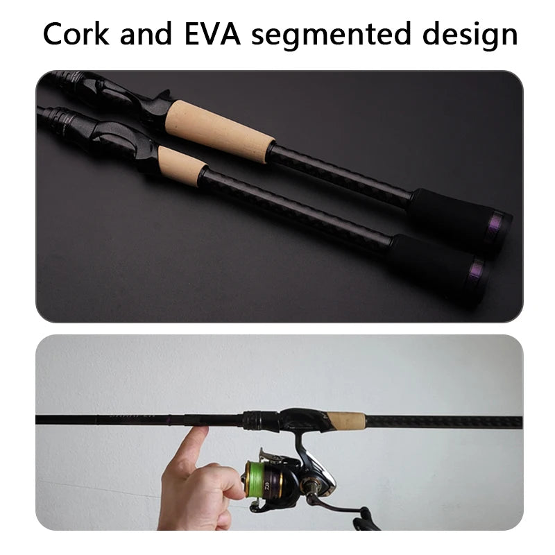 PURELURE SHARPEN Travel Rod XF/MF Action Spinning Casting Rod w/ FUJI Parts