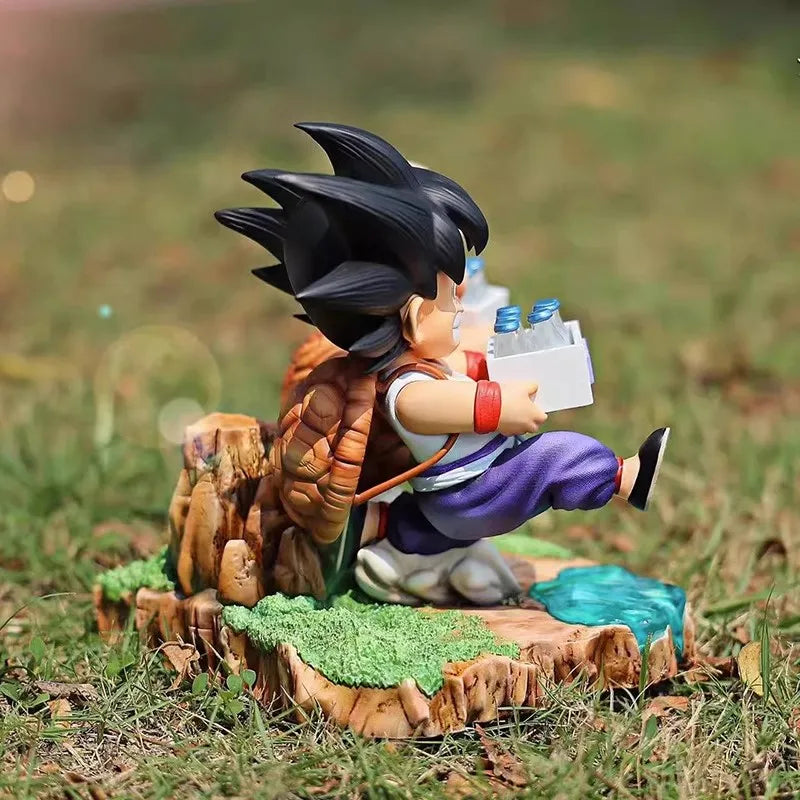 15CM Dragon Ball Anime Figure Son Goku and Krillin Milk Delivery Model Action Figures Periphery Doll PVC Model Gifts Toys-EXPROTAS