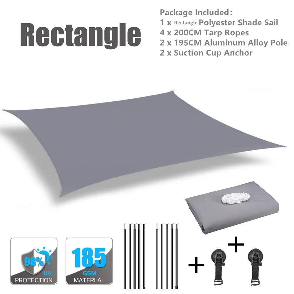 Awning Waterproof Tarp Tent Shade Outdoor Camping Car Awning Side Pergola Car Tail Tent Canopy For Campervan Motorhome Suv-EXPROTAS