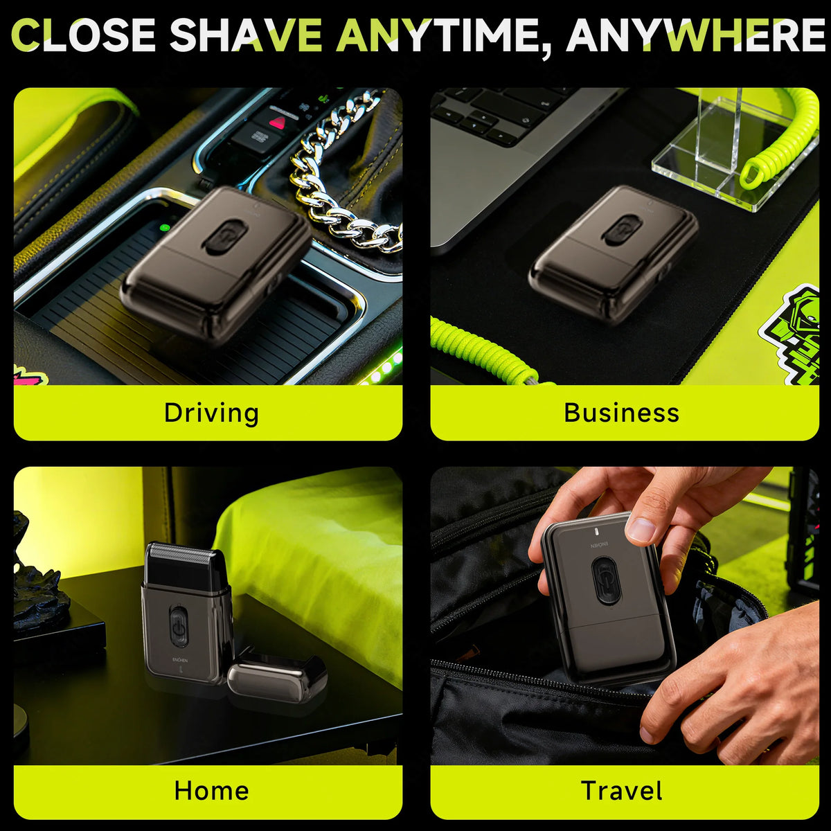 Compact Foil Shaver Enchen 7000RPM Pop-Up Trimmer Type-C Charging Men