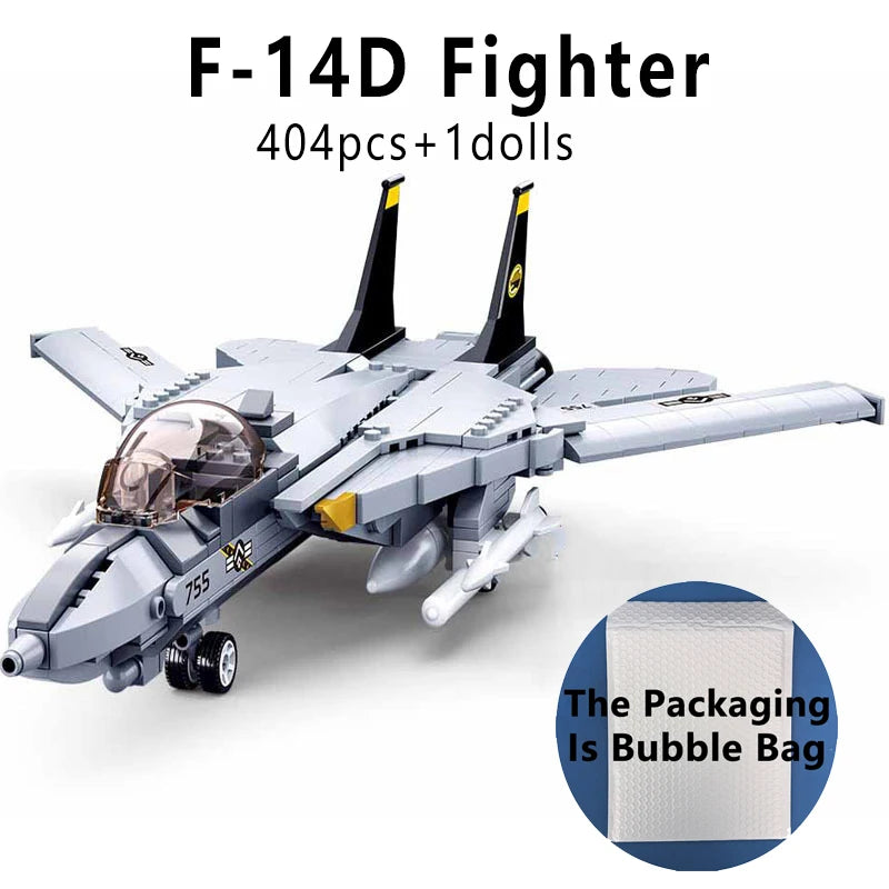 F/A-18E Fighter Jet Building Blocks Modern Military Aircraft Brick Toy Set
