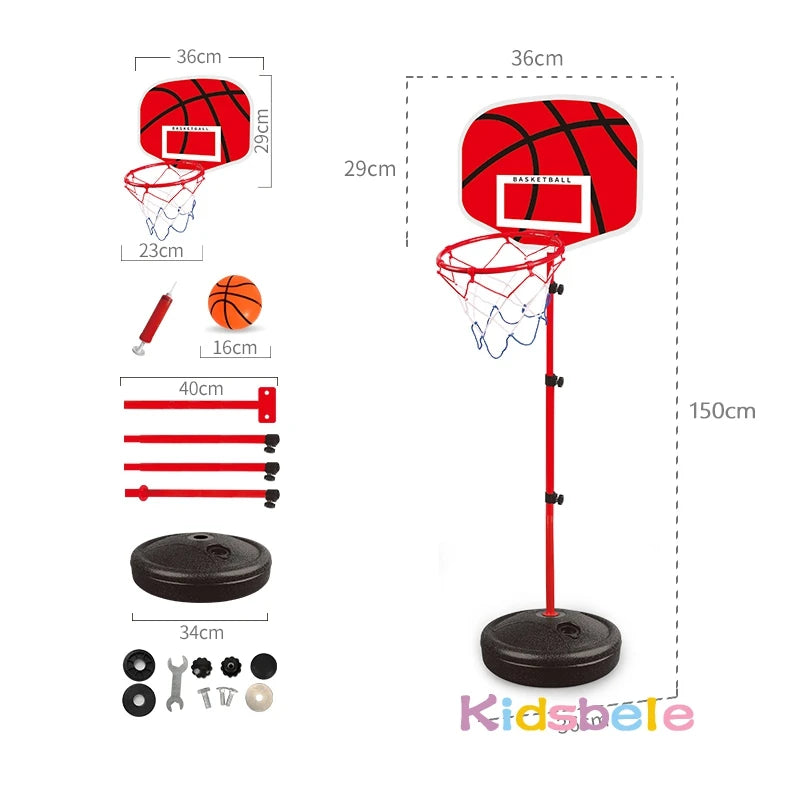 Adjustable Basketball Hoop 63-150CM Toddler Stand Rack for Kids Baby Outdoor Indoor Ball Sport Backboard Rim Shoot Children Toy