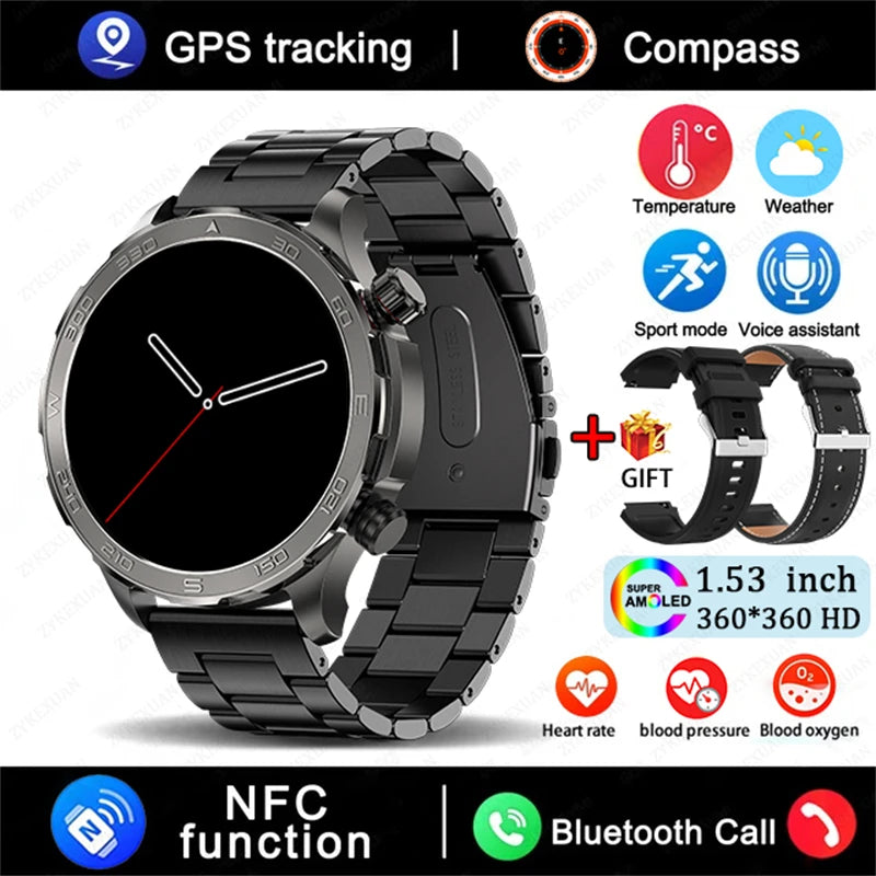 2025 Huawei Smart Watch Bluetooth Call AMOLED GPS NFC Waterproof Sports Men Women
