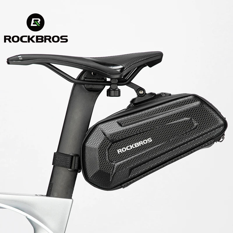 ROCKBROS 1.7L Waterproof Rear Bike Bag Quick-Release Seatpost Shockproof Storage