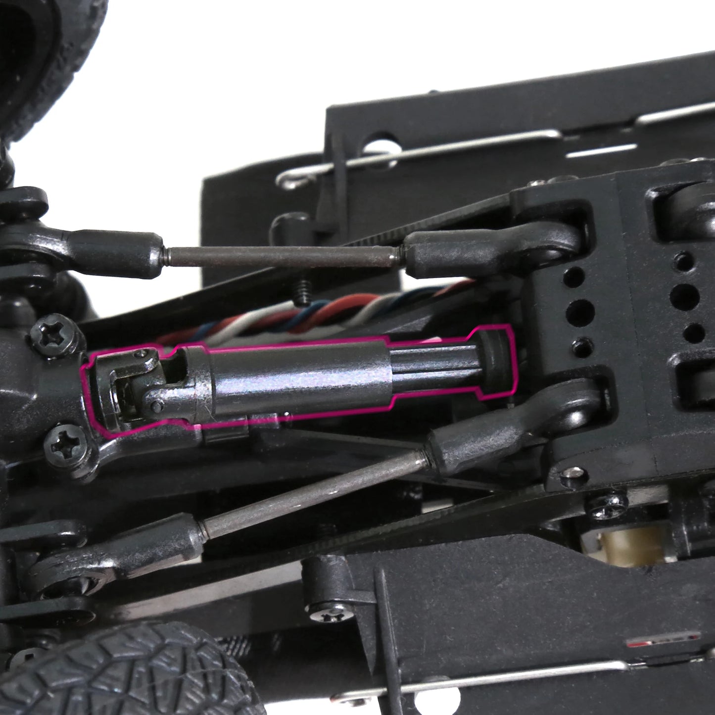RED SPIDER 2pcs Steel Drive Shafts for Axial SCX24 Chevy Wrangler Bronco