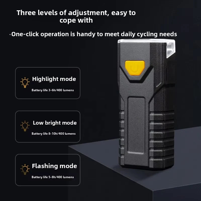 Bike Light 400Lumen LED Rechargeable Front Headlight for MTB Road Cycling