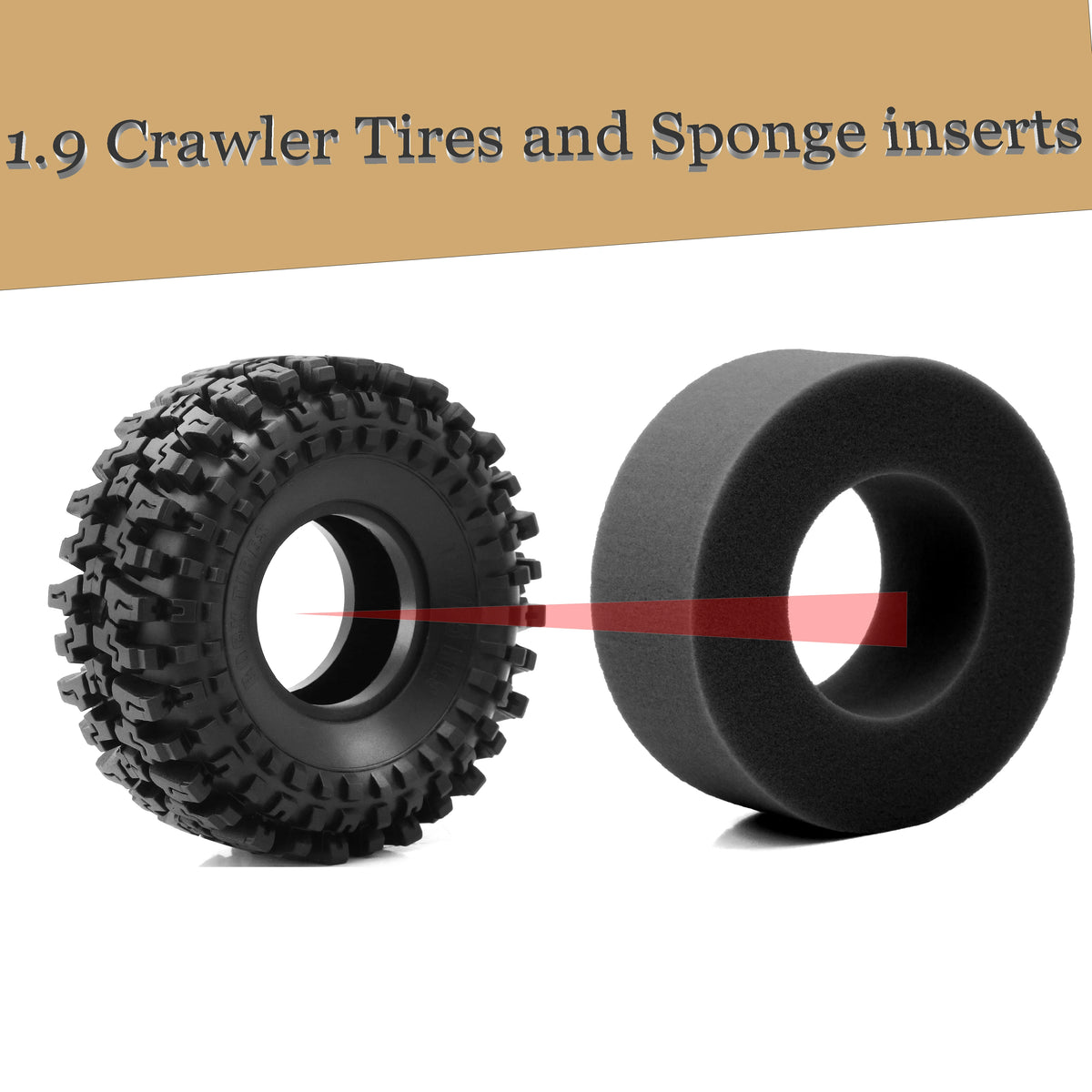 4PCS 1.9 Crawler Tires for RC Traxxas Redcat Axial SCX10 UTB18 TRX4