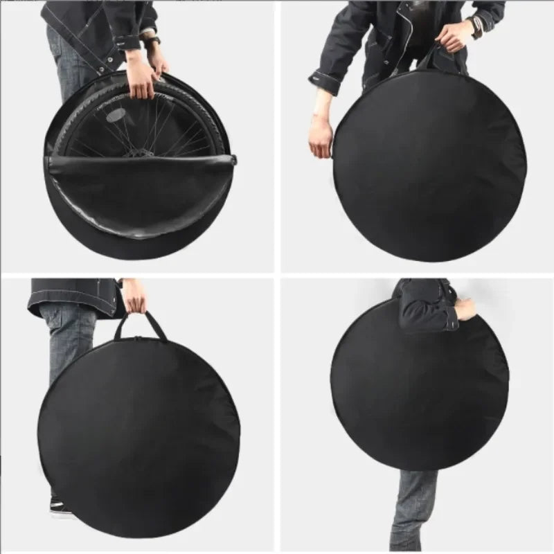 Waterproof 27" Bike Wheel Bag 420D Nylon Tire Pack Airplane Carry Cover