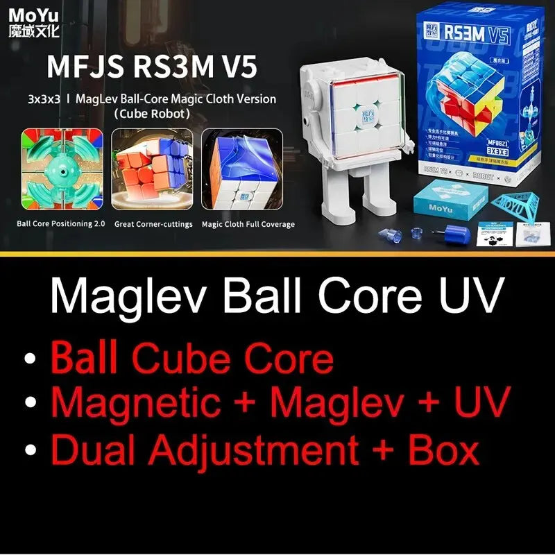 MoYu RS3M V5 3x3 Magnetic Speed Cube 2023 Puzzle Toy Cubo Magico