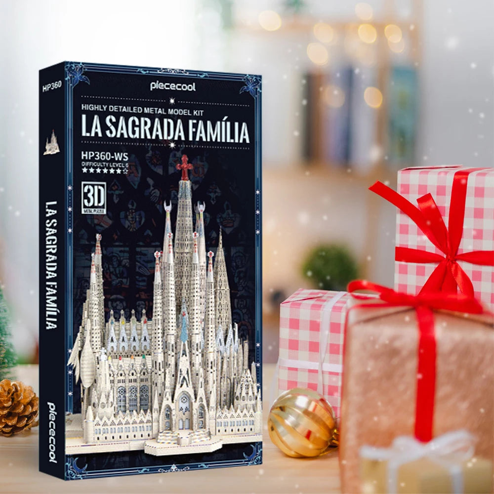 Piececool Model Building Kits La Sagrada Família 3D Metal Puzzles Jigsaw Toy DIY Set for Adult Collection Best Birthday Gifts-EXPROTAS