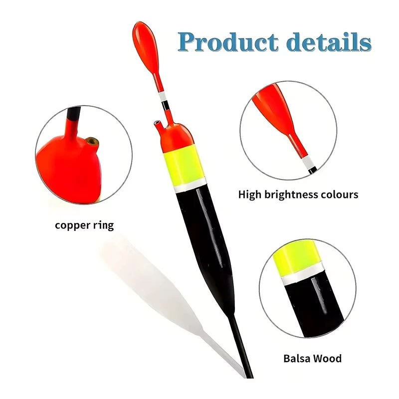 4pcs Fishing Floats Bobbers Slip Float Kit 3g-15g with Stops Drop Shot Weights