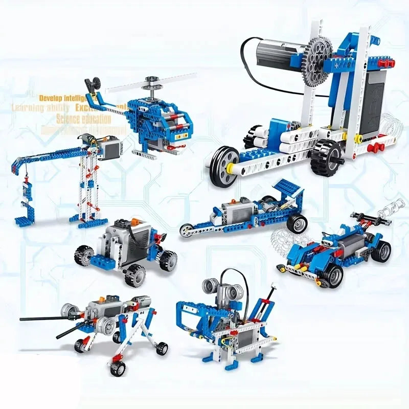 MOC Educational and Dacta Series Simple and Motorized Mechanisms Base Set 9686 Core Set Building Blocks DIY STEM Kids Toys Gifts-EXPROTAS