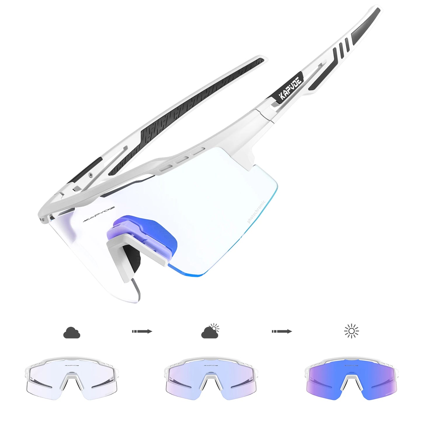 Photochromic Cycling Glasses UV400 Sports Sunglasses for Men Women MTB