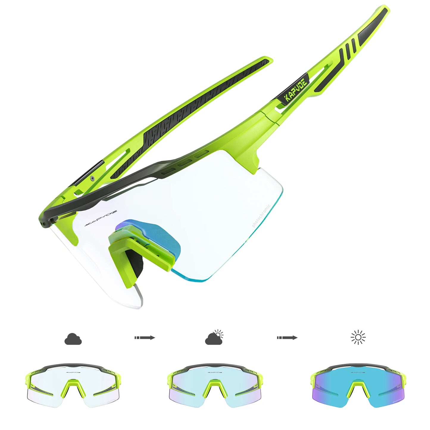 Photochromic Cycling Glasses UV400 Sports Sunglasses for Men Women MTB