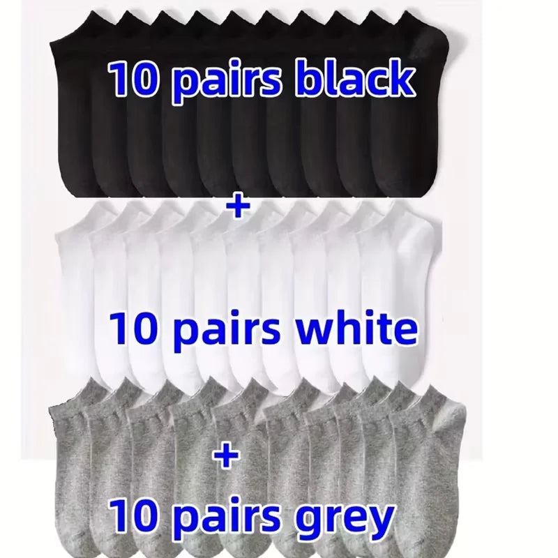 5/10-Pack Unisex Comfort-Fit Ankle Socks Lightweight Breathable Sports Wear