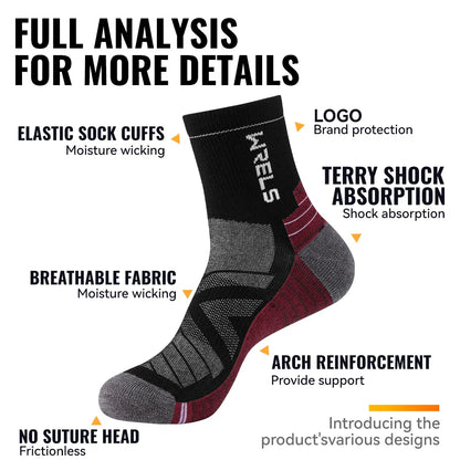 3 Pairs Merino Wool Socks Thermal Thick Hiking Socks for Men & Women