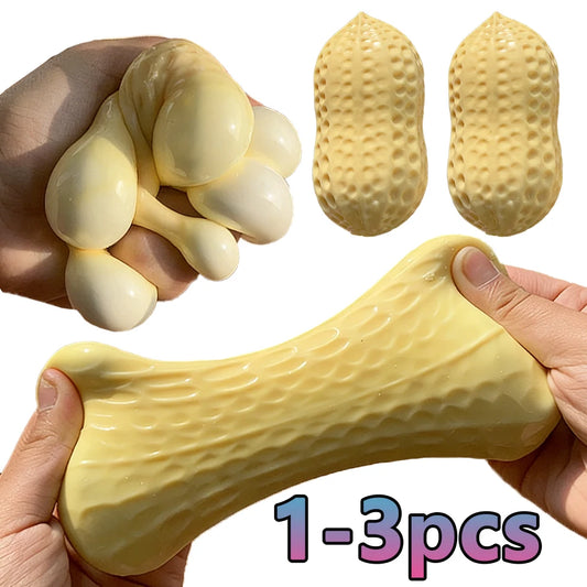 Peanut Stress Ball 11CM Squeeze Squishy Fidget Toy Buttery-Soft Relief