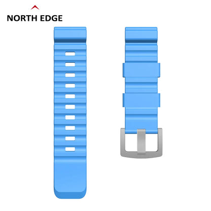 24mm Rubber Watch Strap For NORTH EDGE Active Smartwatch Samsung Huawei Band