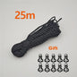 2.5mm Reflective Tent Rope Guyline Paracord 20m 25m 50m for Camping Tarp