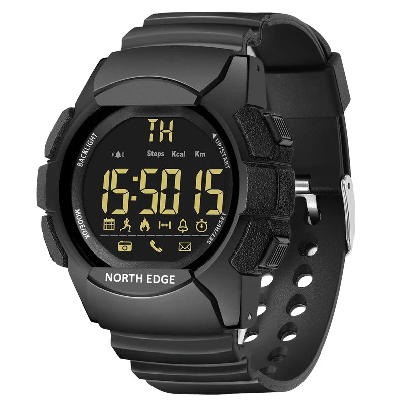 NORTH EDGE Men's Military Watch, 100M Water Resistant, LED Digital Sport Stopwatch