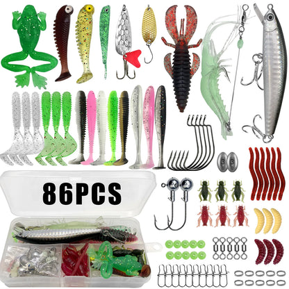 366Pcs Tackle Box Fishing Lure Set for Trout Pike Bass Pro Gear