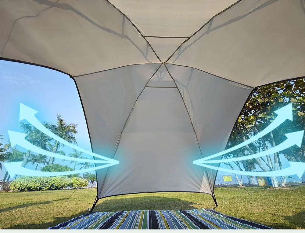 Lightweight 2-4 Person Camping Tent Waterproof Sun Shelter for Beach Fishing
