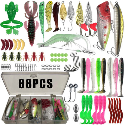 366Pcs Tackle Box Fishing Lure Set for Trout Pike Bass Pro Gear