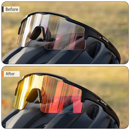 Photochromic Cycling Glasses UV400 Sports Sunglasses for Men Women MTB