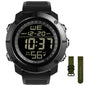 NORTH EDGE Men's Digital Watch Military World Time Alarm 50M Waterproof Sport