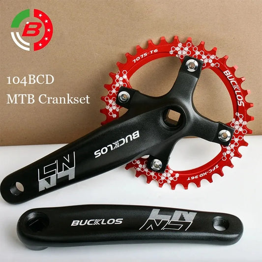 MTB Bike Crankset 170mm Narrow Wide Chainring Bucklos Single Arm